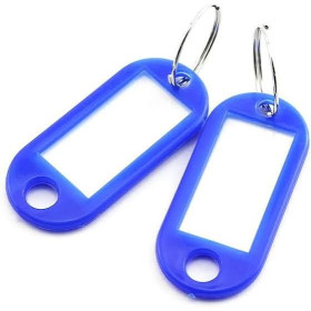 Boite de 100 porte-cles n°10 coloris bleu