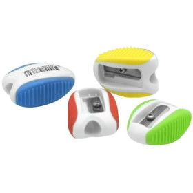 Taille-crayons wavy plastique 1 usage bi-matiere bicolore vrac
