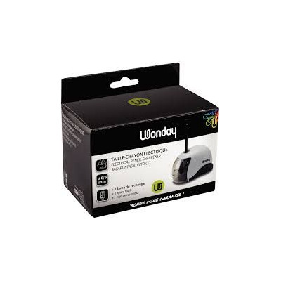 Taille-crayons electrique 1 usage diam 8 mm reserve bi-matiere boite