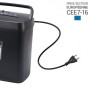 Destructeur de Documents Coupe Croisée 6 Feuilles Bac 12,5L