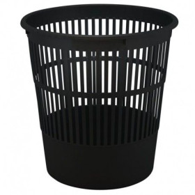 Poubelle, corbeille papier souple ajourée résistante 16 litres noir