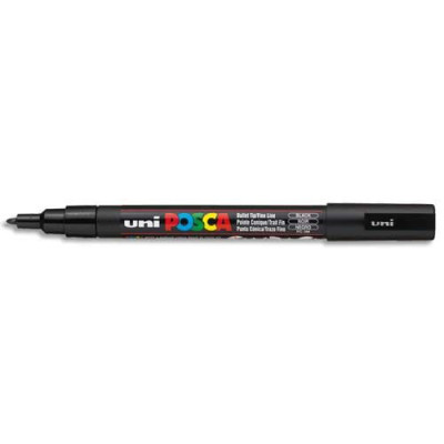 Uniball Posca trait fin 0.9 - 1.3mm pointe conique PC3M noire