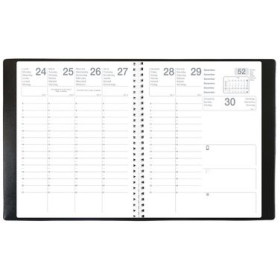 QUO VADIS EXDI Agenda MERCURE S, 210 x 270 mm, 2027, noir 1 semaine sur 2 pages,