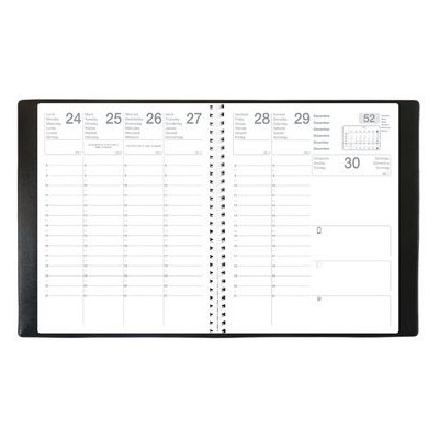 QUO VADIS EXDI Agenda MERCURE S, 210 x 270 mm, 2027, noir 1 semaine sur 2 pages,
