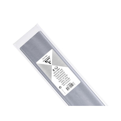 PAPIER DE SOIE, Sachet de 4 feuilles, 50x75cm, 18g, Argent