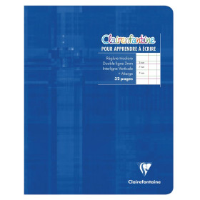Cahier d'écriture piqué Clairenfantine 17x22cm 32p DL 3 mm IV