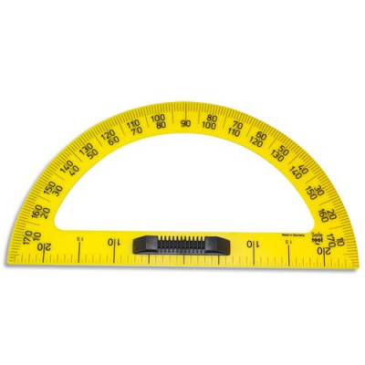 Rapporteur a tableau gradue 180° 50 cm plastique recycle jaune
