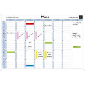 PLANNING MAGNETIQUE MENSUEL