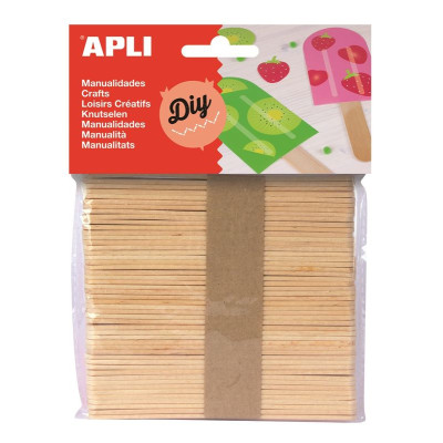 SACH 50 BATONS BOIS NATUREL 115X10MM