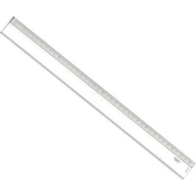 Regle plate 40 cm plastique transparent 1 biseau bord anti-taches ls