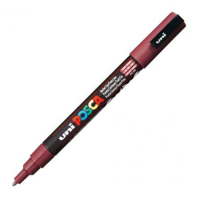 Uniball Posca trait fin 0.9 - 1.3mm pointe conique PC3M Lie de vin