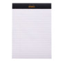 Bloc agrafé Rhodia BLACK N°16 14,8x21 cm 80 feuillets ligné avec marge 80 g