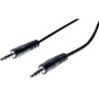 Cordon stéreo Jack 3.5 mm noir - 5 m