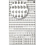 Lettres&chiffres transfert noir 5mm-1F OB