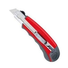 Cutter 18 mm bi-matiere bicolore armature metal autobloquant