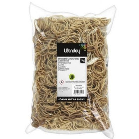 Sac de 1 kg de bracelets caoutchouc blonds 150 x 1,8 mm