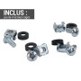 Bandeau alu 8 prises 19 avec voyant, cordon 1.80m, fixations orientables