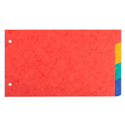 Intercalaires 12,5x20 carte lustrée 4Pos