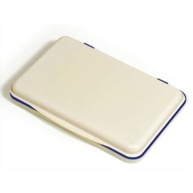 Boitier plastique pour tampon encreur 10,1 x 7,6 cm encre bleue vrac