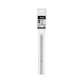 Reglet flexible 20 cm inox 1 face graduee en mm 1 face en 1/2 mm ls