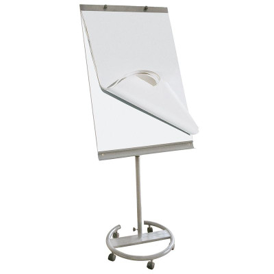 Chevalet tableau blanc mobile pour paperboard laqué et magnétique