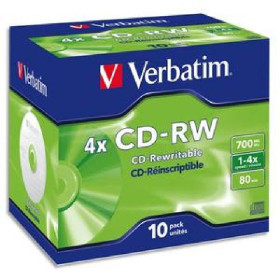 Verbatim boite de 10 CD-RW 80MN  43123