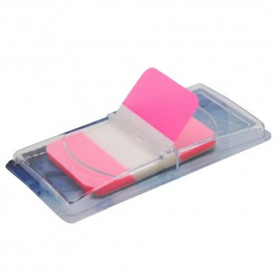 Marque page plastifié repositionnable 40 feuilles rouge 45 x 25mm suspendu