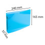 Classeur 165x240 2anx 25mm Crystal bleu