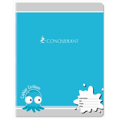 CAHIER CONQUERANT 7 AGRAFE 170x220 32P 70G SEYES 4MM