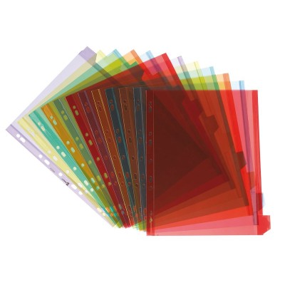 INTERCALAIRES ONGLETS PERSONNALISABLES A4 12 POSITIONS PVC 17/100 ASSORTI
