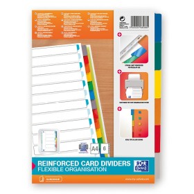 INTERCALAIRES NEUTRES A4 6 POSITIONS MYLAR COLORE 170G ASSORTI