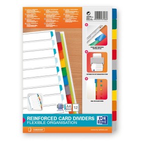 INTERCALAIRES NEUTRES A4+ 12 POSITIONS MYLAR COLORE 170G ASSORTI
