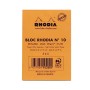 Bloc agrafé Rhodia ORANGE N°10 5,2x7,5cm 80f Q.5x5 80g