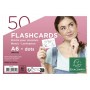 50 flashcards bristol A6 dots blanc