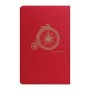 Flying Spirit Red carnet piqûre textile 11x17cm 96p ligné motifs assortis papier