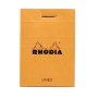 Bloc agrafé Rhodia ORANGE N°10 5,2x7,5cm 80f ligné 80g