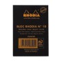 Bloc agrafé Rhodia BLACK N°10 5,2x7,5cm 80f ligné 80g