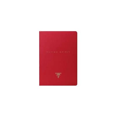 Flying Spirit Red carnet piqûre textile 7,5x12cm 48p ligné motifs assortis papie