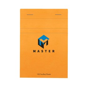 Bloc Master Orange agrafé 100F 70g 10,5x14,8 Q.5x5
