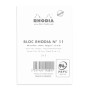 Bloc agrafé Rhodia WHITE N°11 7,4x10,5cm 80f Q.5x5 80g