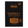 Bloc agrafé Rhodia BLACK N°11 7,4x10,5cm 80f Q.5x5 80g