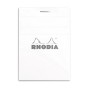 Bloc agrafé Rhodia WHITE N°11 7,4x10,5cm 80f Q.5x5 80g