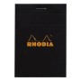 Bloc agrafé Rhodia BLACK N°11 7,4x10,5cm 80f Q.5x5 80g