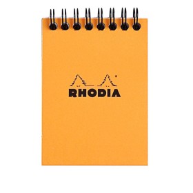 Bloc RI Rhodia Classic ORANGE 7,5x10,5cm 80 f Q.5x5 microperf. 80g