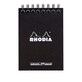 Bloc RI Rhodia Classic BLACK 7,5x10,5cm 80f dot microperf. 80g