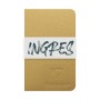 Ingres, Carnet cousu fil 7,5 x 12 cm 48 pages, ligné, avec bandeau, ass.