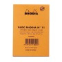 Bloc agrafé Rhodia ORANGE N°11 7,4x10,5cm 80f ligné 80g