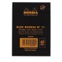Bloc agrafé Rhodia BLACK N°11 7,4x10,5cm 80f ligné 80g