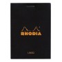 Bloc agrafé Rhodia BLACK N°11 7,4x10,5cm 80f ligné 80g
