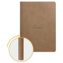 Rhodiarama piqûre textile TAUPE A5 64p ligné papier ivoire 90g